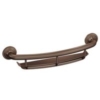 LR2356DOWB Moen LR2356DOWB Home Care 16-Inch Grab Bar with Shelf, Old World Bronze