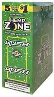 HEMP ZONE Wraps Slow Burning RILLO Size Hemp WRAP Full Box (15 Packs = 75 Hemp Wraps) with Free Torpedo Tube and Scoop Card (Kush)