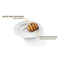 Libbey Intuitive Diningware Donna Senior Adaptive Saucer Plates, White, Set of 2