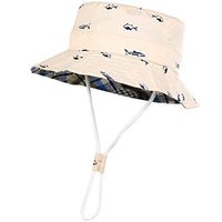 Meidexian888 Toddler Kids Bucket Sun Hat,Folding Fisherman UV Sun Protection Hat for 6 Months-8 Years (Beige, 48)
