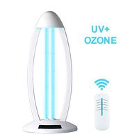 WSIRMET UV Germicidal Lamp, Ultraviolet Disinfection Light with Ozone Sterilization Potable Handheld Home Lamp Timing Remote Control 38W 110V