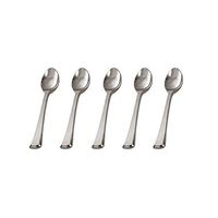 Desert/Mini Spoons Plastic Cutlery, Premium Silverware Reflective Heavy Duty -100 Count