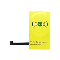 LDH Qi Wireless Charger Receiver for iPhone 7 7 Plus 6 6s 6P 5G Wireless Charging Micro USB C USB-C Type C Type-c Adapter for Samsung Xiaomi Android Phone (for Android Type B4)