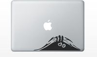 Monster Hiding Peeking Funny Cute Decal Sticker for Apple MacBook Laptop pro and air 13" 15" 17" Models