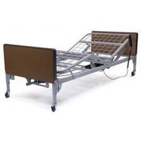 Lumex Patriot Homecare Beds, Full-Electric/Low Beds-with No Mattress and Clamp-On Half Chrome Rails, Plastic Ends - Each 1
