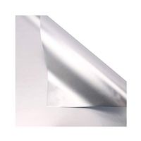 Flower Wrapping Paper Holiday 20 Pieces Set Gift Solid Color Starry Matte Bouquet 3.87 sq.ft Pack of 2 (Silver-Opaque, 23.6" Wide x 23.6" Long)