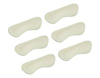 VSUDO Leather Shoe Heel Liner, Shoe Heel Insert, Heel Cushion Inserts, Heel Pads, Heel Insoles, Heel Grips, Design for Men or Women Loose Shoes, Protect Your Heel[3 Pairs-Beige-Leather]