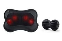 Zyllion Massager Bundle - Shiatsu Back and Neck Massager & Vibrating Peanut Massage Ball