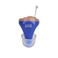 Coniler Mini Hearing Amplifier,Invisible ITE Ear aid with Adjustable Volume， Suitable for Adults and Seniors(Blue-Left)