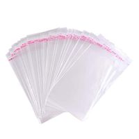 JUSTDOLIFE 100PCS Cellophane Bag Multi-Purpose Cello Bag Candy Bag Treat Bag Self Adhesive Bag
