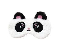 Cute Cartoon Animal Novelty Sleeping Mask Panda Eye Masks Panda Eye Mask for Kids Panda Sleep Mask for Women Black White Plush
