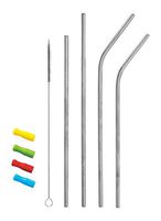 Stainless Steel Straws 4 Pack with Cleaner