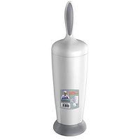 MR.SIGA Toilet Bowl Brush and Holder for Bathroom, White/Gray