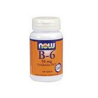 NOW Vitamin B-6, 50 mg, 100 Tablets (Pack of 4)