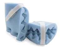 Case of 20 Heel Protector Pads 6.5 x 6.5. Convoluted Foam Pads Blue 6 1/2 x 6 1/2. Foot and Ankle Cushion Guards with Hook and Loop Strap. Easy to Put On and Take Off Support Pads. Latex Free.