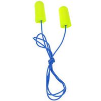 3M Ear Plugs, 5 Pairs/Pack, E-A-Rsoft Yellow Neons VP311-4106, Metal Detectable Cord, Disposable, Foam, NRR 32, Drilling, Grinding, Machining, Sawing, Sanding, Welding