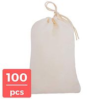 Cotton Drawstring Bags, 100pieces, Drawstring Pouch, Burlap Bags,Fabric Bag, (4 x 6 Inches)