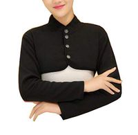 George Jimmy Prevent Arthritis Pain Thin Shoulder Warmers Long Sleeve Cardigan Shrug XXL Size(Black)