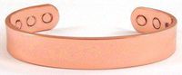 Wide Thick Smooth Copper Cuff Bangle Bracelet with 6 Powerful Magnets