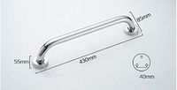 Bathroom safety rails Bathroom handrails, bathroom Safety Non-slip Drop Stainless steel armrest (Size : 430mm)