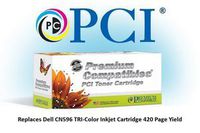 Premium Compatibles CN596-RPC PCI Dell 948 TRI-Color Inkjet Cartridge 400 Page Yield at 5% Coverage for Dell