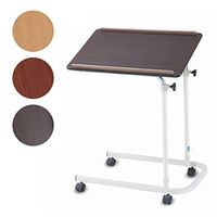 CBHLZ Overbed Table with Tilting Top, Hospital Bed Table for Home Use Bed Tray Table for Eating and Laptops, Rolling Medical Tray Table with Height 68-100 cm Adjustable