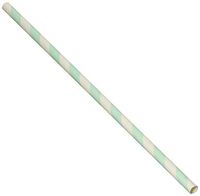 Homeford Firefly Imports Candy Striped Paper Straws, 7-3/4-Inch, 25-Pack, Light Blue, 7-3/4"