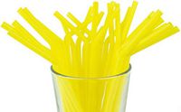 Made in USA Pack of 250 Yellow Flexible (8.25" X 0.23") Unwrapped Plastic Drinking Straws (FDA-approved, Non-toxic, BPA-free)