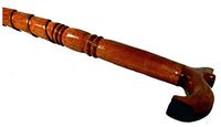 HandCarved Zulu Kenyan Wooden African Traditional Walking Stick Hill Climbing aid
