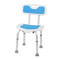 XH Heavy-Duty Bath Chair Comfortable Backrest Shower Chair Handicap Load Bearing 299lb, Aluminum Seat Height Adjustable Tool-Free Installation