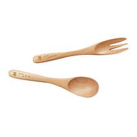 WXNUH Wooden Spoons Forks Set Bamboo Flatware Set Dishwasher Safe Fork Wood Cutlery Wooden Dinner Utensil Set