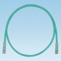 Panduit UTPSP10GRY Category-6 8-Conductor Strain Relief Clear Boot Patch Cord, 10-Feet, Green