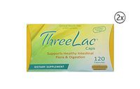 Global Health Trax Threelac Caps Supports Healthy Intestinal Flora & Digestion Dietary Supplement Probiotic 120 Capsules Pack 2