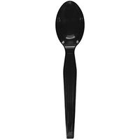 Karat U2053B PS Medium-Heavy Tea Spoons - Black (Case of 1000)