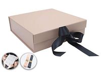 SketchGroup Gift Box with Ribbon and Lid for Luxury Packaging - Proposal Box - Sturdy Storage Box - Assortment l Black l l Pink l (Rose Gold)