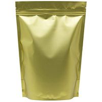 Space Seal 100 Large Smell Proof Bags 6.3x8.6 Inches Gold Mylar Bags Stand Up Baggies