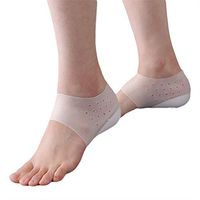 XGXQBS Silicone Height Increase Insole, Invisible Heel Lift Pads Silicone Gel Inserts Socks for Men Women Heel Protectors-White 2.5cm