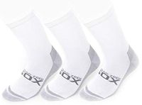 Cushioned Diabetic Socks for Men by Sugar Free Sox - Maximize Circulation & Comfort - Mens Big & Tall Active Fit White Crew Sock Size 13-16