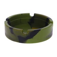 XISAOK Ashtray for Cigarettes Crafts Soft Silicone Ashtray-Round Colorful- Lightweight Heat Resistant Eco-Friendly