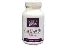 KetoLiving Cod Liver Oil - 1000 mg, 270 Softgels - Powerful Source of Omega-3 Fatty Acids - Rich in Vitamin A & Vitamin D - Gluten-Free - 90 Servings