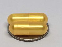 Empty Gelatin Capsules Size 0 UNJOINED Yellow Gold (1000)