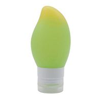 LALANG Portable Travel Silicone Mini Bottles Packaging Press Bottle for Lotion Shampoo (78ML from Yellow to Blue)