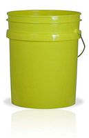 5 Gallon (20L) Plastic Buckets, 3-Pack -Yellow