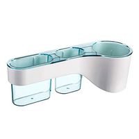 Hair Dryer Storage Rack Family Bedroom Bathroom ABS Plastic Bathroom Free Punching Wall Hanging Storage Rack (Color : Black)