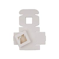 5Pcs Paper Gift Package& Display Box with Clear PVC Window Candy Favors Arts&Krafts; Jewelry Package Soap Box,White,8.5X8.5X3.5Cm