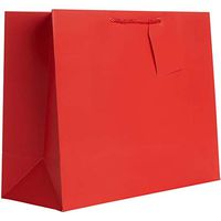 Jillson & Roberts Jumbo Gift Bags, Matte Red (12 Pcs)