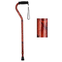 Nova Offset Designer Canes-Black with Red Swirls