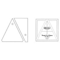 Bloc Loc Triangle in a Square on Point 4" x 4" Acryllic Ruler
