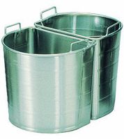 Royce Rolls Stainless Steel Two 7 1/2-Gallon Half-Oval Double Tank Set - #15C