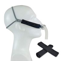 iGuerburn Universal Comfort BiPAP APAP CPAP Strap Covers Pads Cushion for Resmed Philips Respironics CPAP Headgear - No More Strap Lines Marks On Cheeks - 2 pcs Black